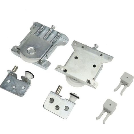 – Roulette porte coulissante 2 pièces – Roues silencieuses pour placard et armoire – Installation facile – Charge maximale 100kg (1/5)