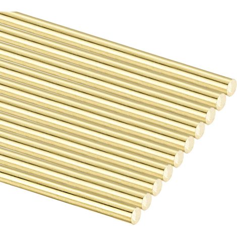 10 x Round Brass Rods, H65, 0.8 mm OD x 200 mm Length (1/5)