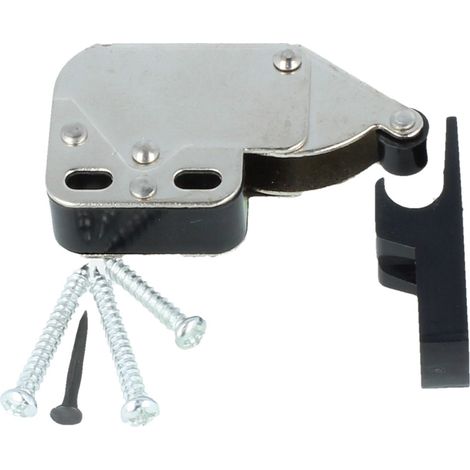 Mini Latch Druckschnapper Federschnapper Türschnapper mit Gegenstück in Schwarz (1/4)