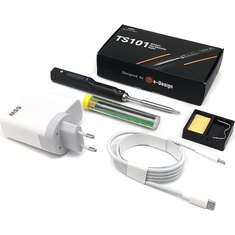 TS101 Soldering Iron Soldering Station BC2 Tips USB-C PD EU Plug Adapter Kit Portable Digit 65W Fast Heating Temperature Adjustable 50-400°C (1/5)