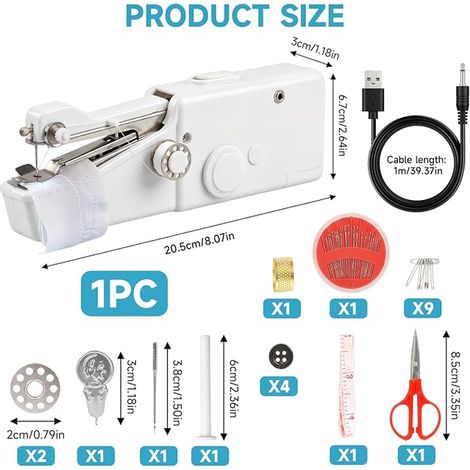 Mini Sewing Machine Portable Electric Kit Accessories (1/3)