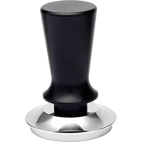Kalibrierter 51-mm-Federtamper mit Edelstahlfuß für Espressomaschinen – Schwarz (1/5)
