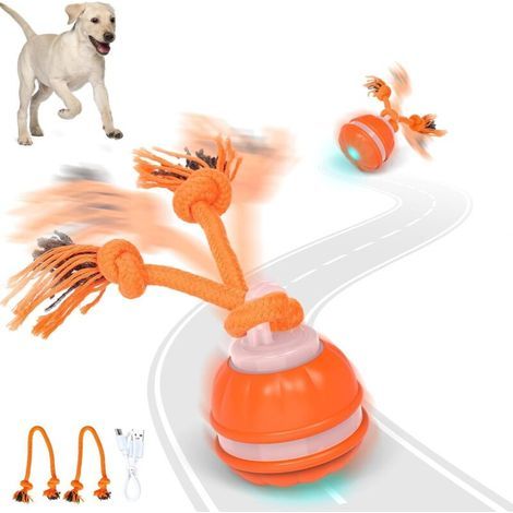 Interaktives Hundespielzeug, Hundeball, bewegungsaktivierter Ball für Welpen und kleine Hunde, automatisch bewegliches Spielzeug, USB-aufladbar (1/4)