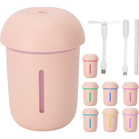 Diffuseur d'huile essentielle 200ml USB, brumisateur champignon rose, humidificateur d'air portable à ions négatifs, aromathérapie, rechargeable, pour chambre et bureau (1/5)