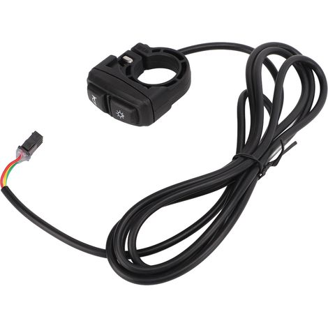 Robuster 2-in-1-Hupe- und Lichtschalter mit Adapterkabel für Elektroroller, Motorräder und Motorroller. (1/5)