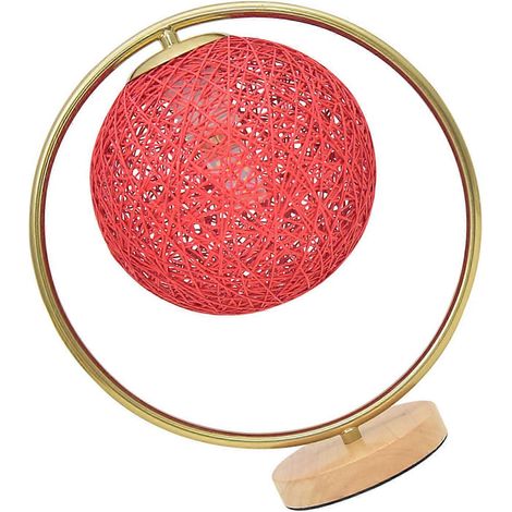 Lampe de table ronde en forme de boule de vigne, veilleuse décorative romantique pour chambre nuptiale rouge (1/5)
