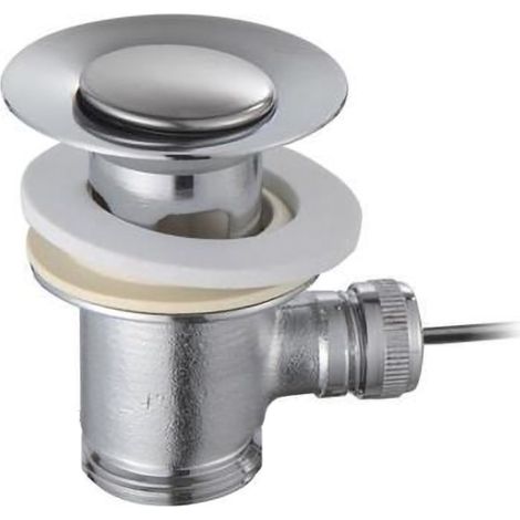 Basin Sink Pop-Up Waste Plug Push Pull Rod Lever Kit Bathroom Chrome Finish (1/3)