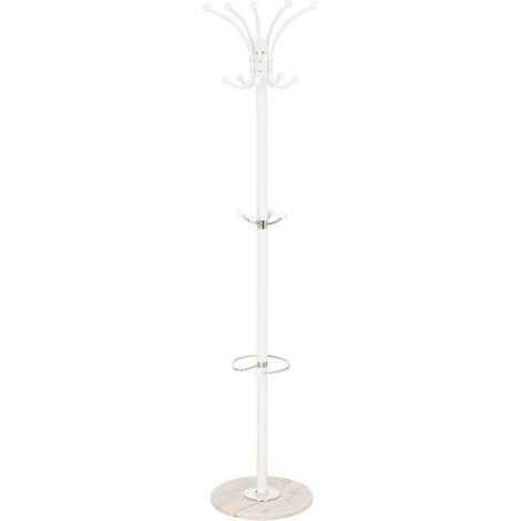 Perchero de metal con paraguero y 5 ganchos D36x178h cm