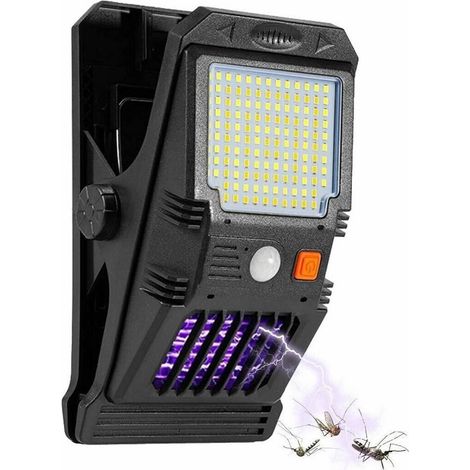 TrAdE Shop Traesio - Lampada Faretto Luce Solare Da Giardino 128 Led Smd Con Zanzariera W7104-1 - (1/5)