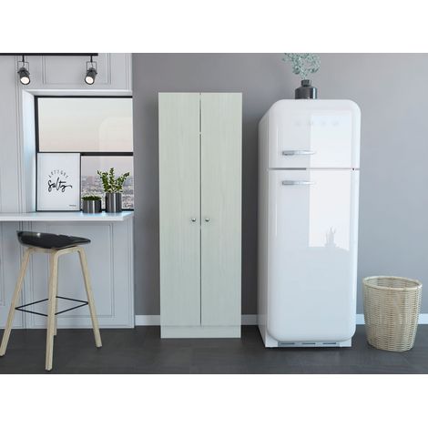 Armario Multifuncional Z 60, con dos puertas y estantes internos , 180.59 cm X 59.94 cm X 29.97 cm , Beige (1/5)