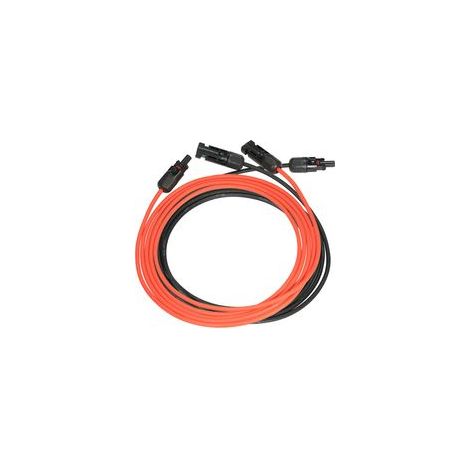 Câble d'extension de panneau solaire MC4, 10 AWG, 3 m, rouge + noir – (1/4)