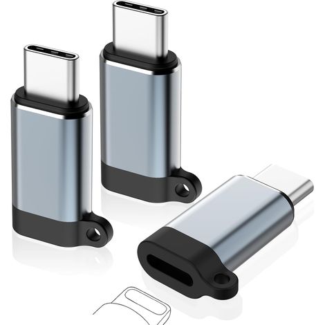 3er-Pack Lightning-auf-USB-C-Adapter, 36 W Schnellladung und Datenübertragung, Lightning-Buchse, für iPhone 15/16 Pro/Plus/Pro Max, nicht für Audio/OTG/Apple Pencil (1. Auflage) (1/5)
