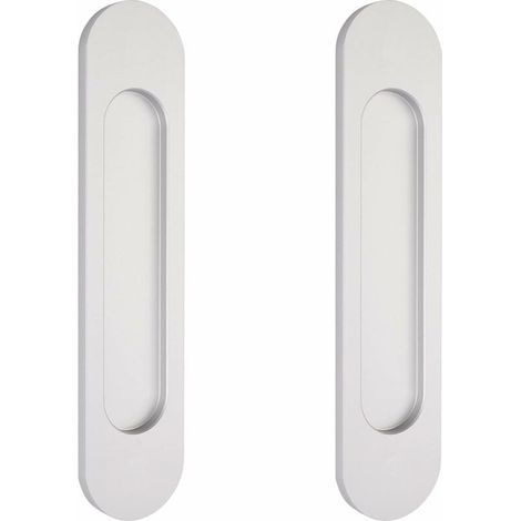 maniglie per porte scorrevoli ovali argentate da 15 cm, autoadesive, in alluminio, a filo, per porte scorrevoli, finestre e armadi, senza foratura.