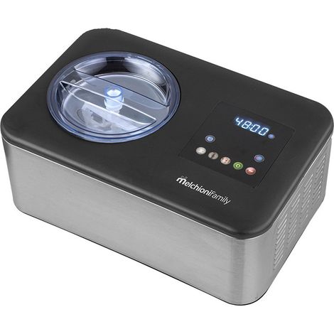 Melchioni 118700204 Automatische Eismaschine 1,2L mit Kompressor Edelstahl