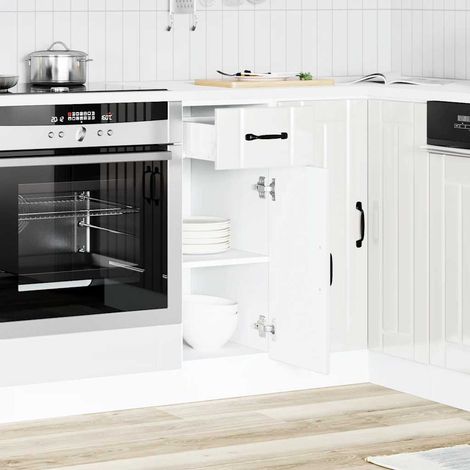 Maison Exclusive - Base da Cucina Lucca Bianco Lucido in Legno Multistrato