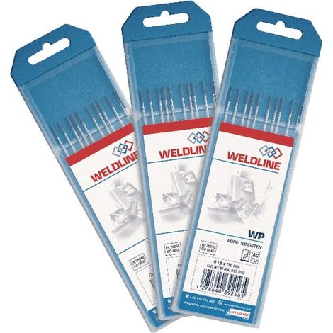 Électrode tungstène TIG LANTH 2% - Diamètre : 1 mm - Coloris : - Nombre d'électrodes : 10 - WELDLINE
