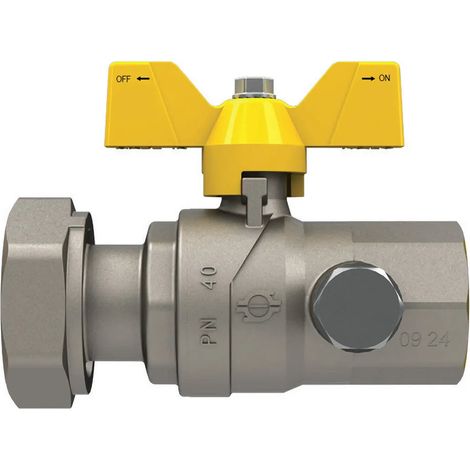 Fiv - Valvola Gas Diritta Femmina 1" Con Girello 11/4" E Presa Pressione