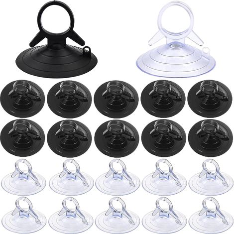 60 pezzi ventosa parasole 45mm senza ganci ventosa trasparente mini ventosa per finestra, bagno parabrezza auto parasole (1/5)