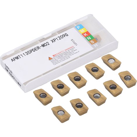 10 plaquettes carbure APMT1135PDER-MO2, inserts de tournage fin revêtues, pour tour et fraiseuse à pince (1/5)