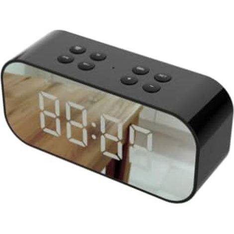 Enceinte portable sans fil Bluetooth, enceinte colonne, caisson de basses, boîte à musique, réveil avec fonction snooze