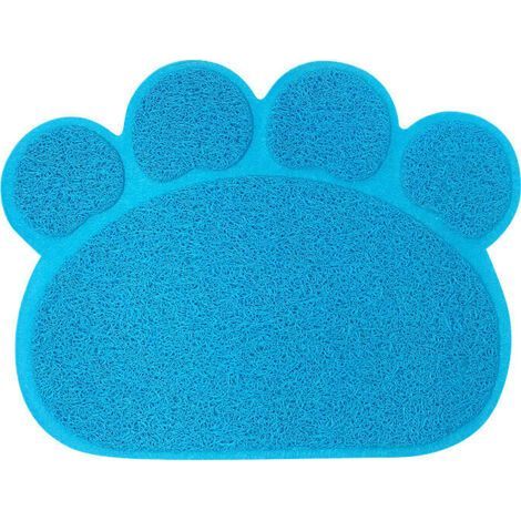 Bleu Tapis de Bac à Litière pour Chat en PVC 30 x 40 cm (1/3)