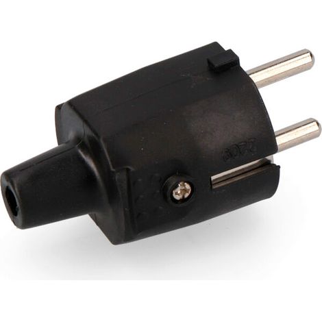 edm Clavija Goma enchufe eléctrico negro 10-16A 250V (1/2)
