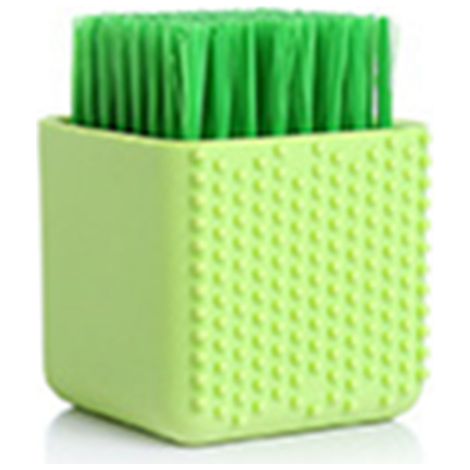 Brosse De Nettoyage En Forme De Plante - Silicone Et Pp Pour Vêtements Chaussures Pantalon - Design Pot De Fleur - 1 Pièce (1/3)