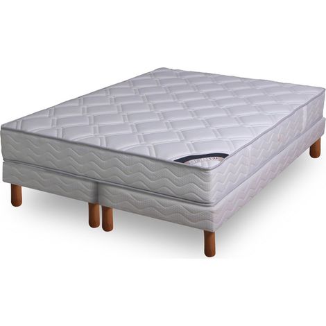 Ensemble matelas ressorts ensachés - grand confort luxe ferme 180x200cm + sommie