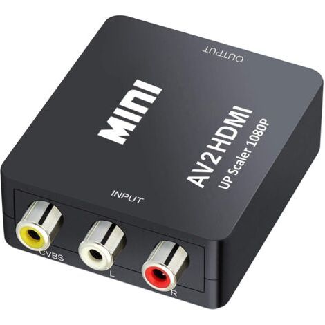 Convertisseur AV RCA vers HDMI 1080P – Entrée composite PAL/NTSC – Sortie HDMI 720P/1080P – Compatible Caméra, Xbox, PS1, PS2, WII (1/5)