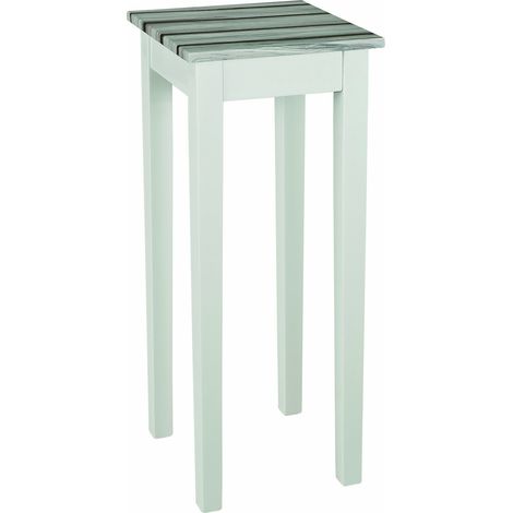 HAKU Möbel Tavolino pino marittimo, bianco, MDF - Dim. L 30 cm x A 76 cm x P 30 cm, Stile Mobili Costieri