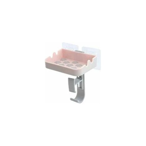 Jabonera de pared gris con ventosa, sin desagüe, sencilla, ideal para baños y aseos. - Crezuo