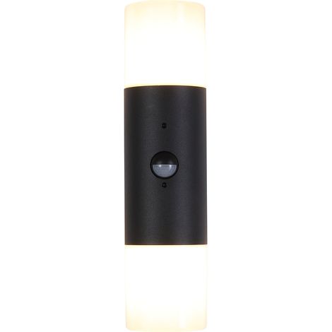 Applique murale Colorado Double noir avec capteur - 39230BK-PIR (1/5)