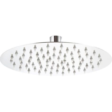 Pommeau Tête de douche ronde de 25 cm avec jet de pluie, fabriquée en inox (1/5)