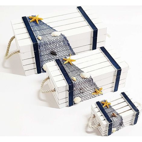 Boite A Bijoux Matrioska Blanc Bleu 3 Boite A Bijoux Style Shabby Marine