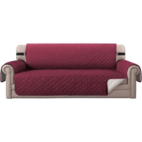 Protective Sofa Cover for Dogs/Cats/Pets - Quilted Furniture Protector with Non-Slip Elastic Strap - Water Resistant - Sofa Cover (1/5)