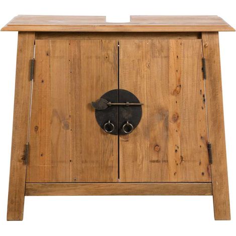 Maison Exclusive - Vanità da Bagno in Legno Massello di Pino 70x32x63 cm