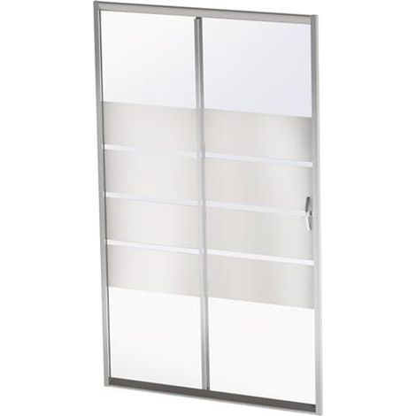 Paroi porte 2 volets coulissants ERIS 2 - profilés chromés - L 140 x H 190 cm - ONDEE By Ayor