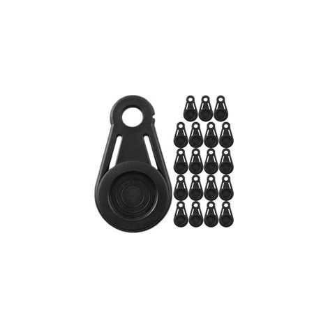 20 Pièces Clips pour Tente Et Bâche Extérieure Pinces De Fixation Résistantes Au Vent pour Camping Randonnée Pêche avec Trou De Corde Portable