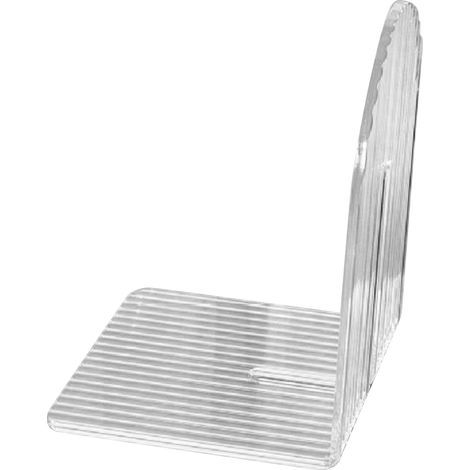Séparateur de livres en acrylique épaissi forme L bac à livres pour bureau bibliothèque maison transparent brillant (1/5)