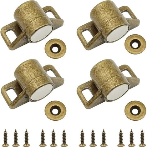 Pièces de fermeture magnétique en bronze, aimants de porte d'armoire en alliage de zinc pour meubles, armoires, placards, etc. (1/5)