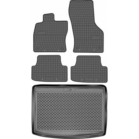 Ensemble de tapis de sol en caoutchouc pour Volkswagen Golf VII Hatchback (2012-2019) + tapis de coffre (1/5)