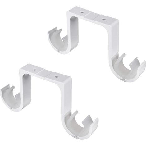 Double pour Tringle Rideaux Fixation Plafond Aluminium (1/5)