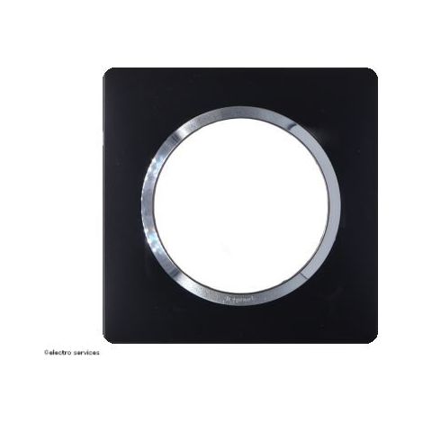 Legrand – Plaque carrée dooxie 1 poste – Finition noir velours chrome – Pour intérieur – Compatible avec mécanismes Dooxie