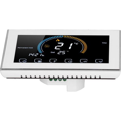 Thermostat intelligent pour maison connectée, écran tactile LCD, régulateur de température de chauffage LCD rétroéclairé, chauffe-eau BHT-8000GA - blanc (1/5)