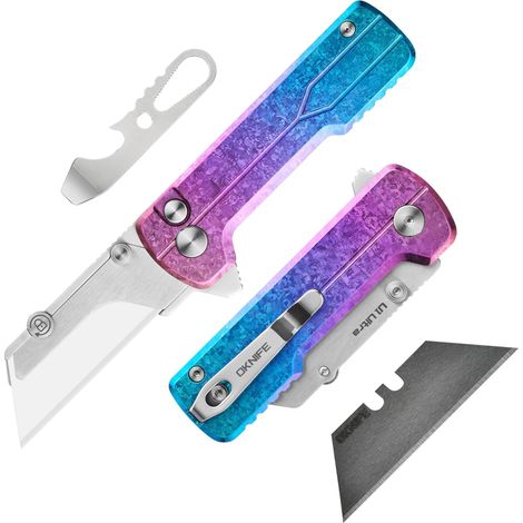 Couteau pliant EDC, lame céramique et clip de poche (1/5)