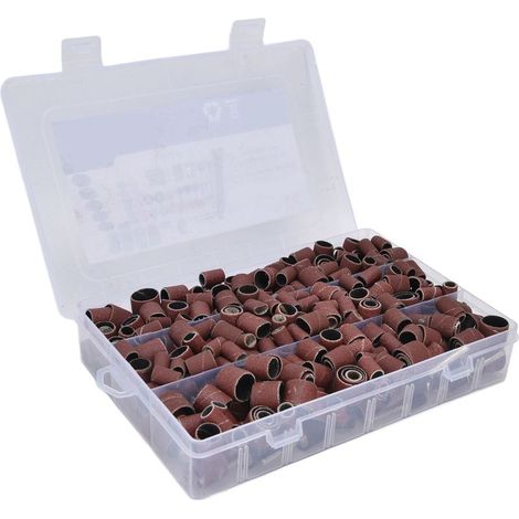 Set de 384 manchons abrasifs pour ponceuse, mandrins en résine, pour bois, métal et sculpture
