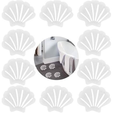 20 pcs Autocollant de Baignoire Antidérapants, Stickers de Baignoire Antidérapants Douche Bandes adhésives Transparentes antidérapantes en Forme de Coquillage (1/5)
