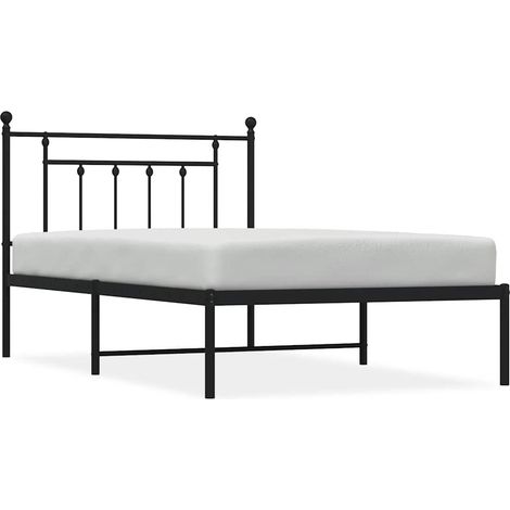 Maison Exclusive - Estructura cama sin colchón con cabecero metal