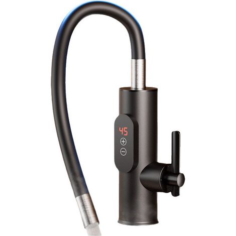 Chauffe-eau électrique instantané, robinet d'eau chaude 220 V 3300 W, robinet de cuisine, chauffe-eau intelligent, chauffe-eau pour cuisine, jardin, salle de bain, caravane, camping [Classe énergétiqu (1/5)