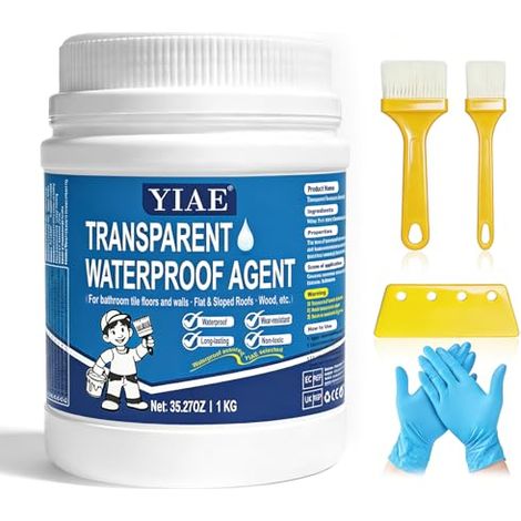 Enduit imperméable transparent, émulsion de mastic isolant, transparent, étanche pour salle de bain, murs, carreaux, toit
